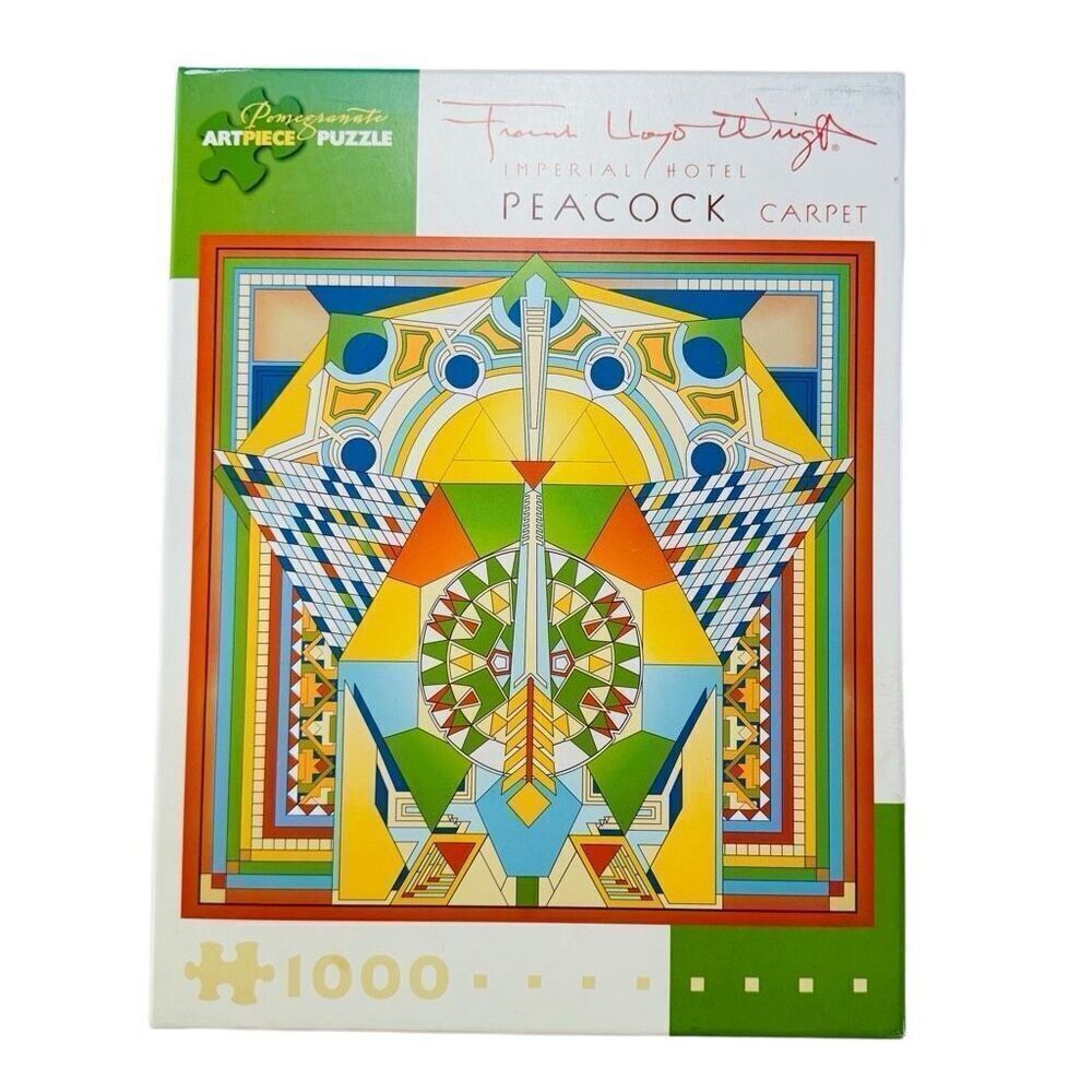 Frank Lloyd Wright Peacock Carpet Jigsaw Puzzle Imperial Hotel 1000 Pcs New Open